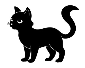 Kitten Silhouette Vector Design, Kitten SVG, Cute Cat Icon