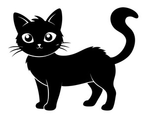 Kitten Silhouette Vector Design, Kitten SVG, Cute Cat Icon
