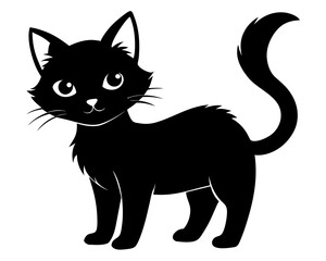 Kitten Silhouette Vector Design, Kitten SVG, Cute Cat Icon
