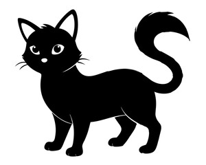 Kitten Silhouette Vector Design, Kitten SVG, Cute Cat Icon