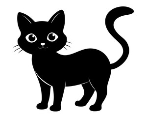 Kitten Silhouette Vector Design, Kitten SVG, Cute Cat Icon