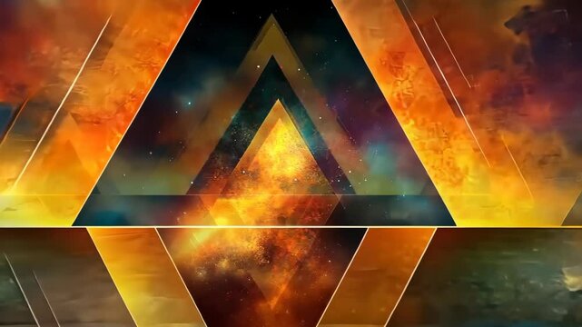 Abstract Cosmic Triangles: A fiery reflection of celestial geometry