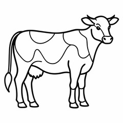 vector illustration of a cow
