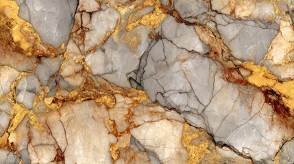 Marble Texture with Gold Veins for Background or Surface Design