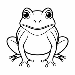frog on white background