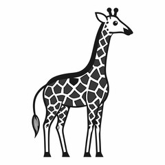 Naklejka premium giraffe vector illustration on white background
