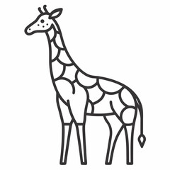 Obraz premium giraffe vector illustration on white background