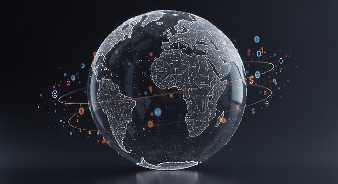 Global Connectivity: A Futuristic Representation of the Earth's Digital Network