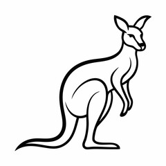 kangaroo icon vector illustration on white background