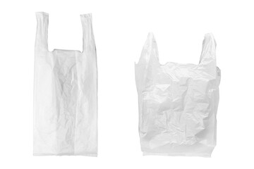 Plastic bag isolated on white background