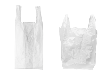 Plastic bag isolated on white background