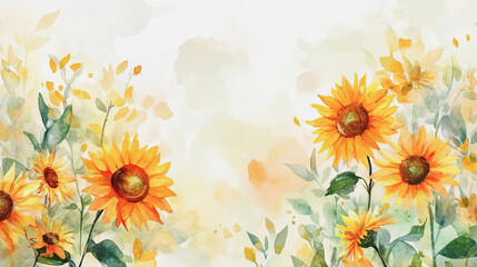 Fototapeta premium Elegant wedding invitation card background . Minimal hand painted watercolor botanical flowers texture template background. Design for wedding, vip cover, poster, rsvp moderncard.Valentine's Day