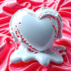 Ice cream art, heart