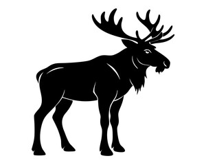 Moose Silhouette Vector Design, Moose SVG, Moose Icon