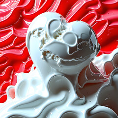 Ice cream art, heart
