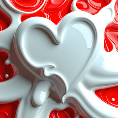 Ice cream art, heart