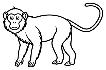 Minimalist Proboscis Monkey Vector