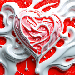 Ice cream art, heart