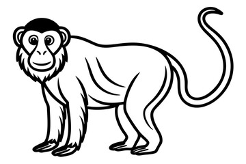 Minimalist Proboscis Monkey Vector