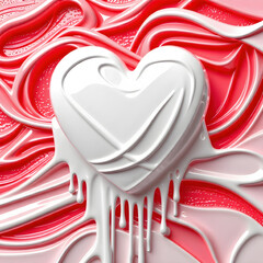 Ice cream art, heart