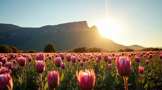Morning Bloom at the Base of the Table