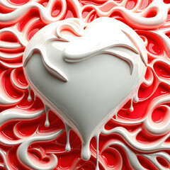 Ice cream art, heart