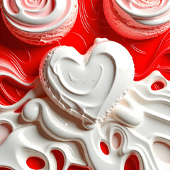 Ice cream art, heart