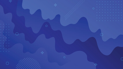 Modern abstract background in blue tones featuring fluid shapes and geometric elements ideal for digital design