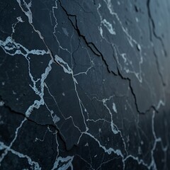 Dark Textured Wall with Light Veins Abstract Background