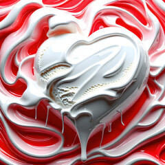 Ice cream art, heart