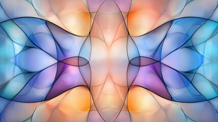 Abstract Colorful Background with Fluid Shapes and Curves in Blue, Orange, and Purple Tones