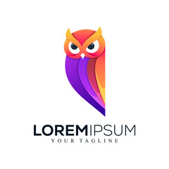 Abstract owl logo design