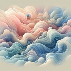 Obraz premium Calming Abstract Illustration Representing Mental Healing and Peace 