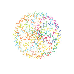 Vector mandala template. Multicolored design elements. Traditional Turkish, Indian motifs.