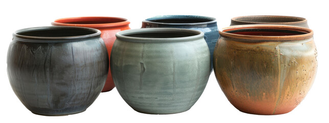 Colorful Ceramic Garden Pots
