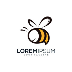 Abstract bee logo design