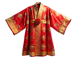 Fototapeta premium a red robe with a gold design