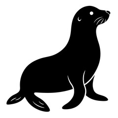 Minimalist Sea Lion Silhouette Vector