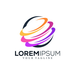 Abstract circle logo design