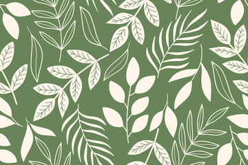 Leaves seamless pattern design with leaves. leaf pattern design for fabric, cotton, wallpaper, satin, gift wrap, carpet, background.