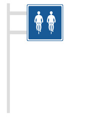 ポール付き標識の単品イラスト　並進可