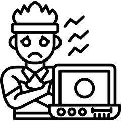 Frustrated Icon Vector Element