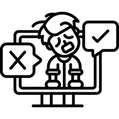 True False Icon Vector Element