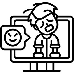Cyberbullying Icon Vector Element