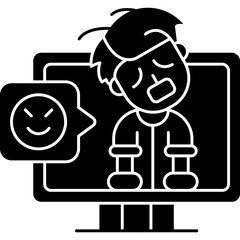Cyberbullying Icon Vector Element