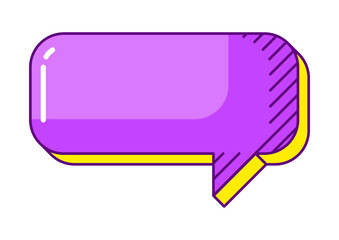 Speech bubble in line art style. Decorative abstract background.