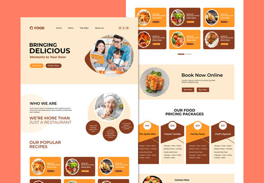 Delicious Food Landing Page Design