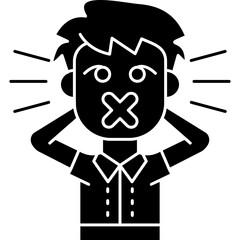 No Talking Icon Vector Element