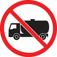 no lorry icon no truck transport sign vector