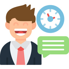 Time Management Icon Vector Element